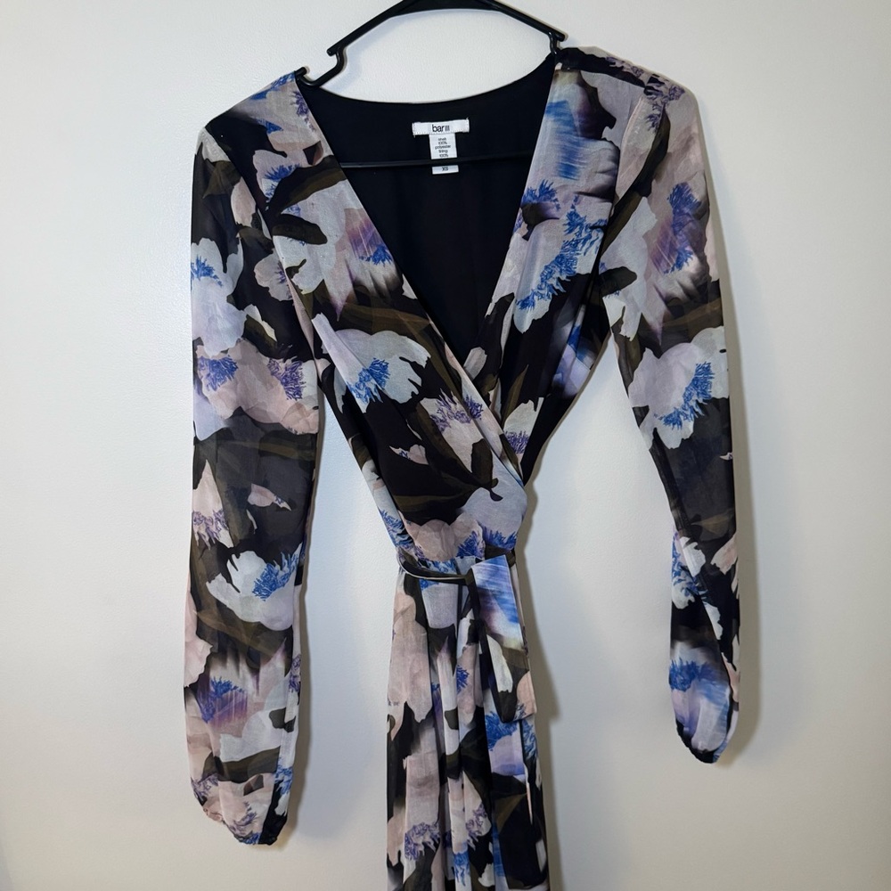 Bar III Chic Floral Wrap Dress - Picture 1 of 5